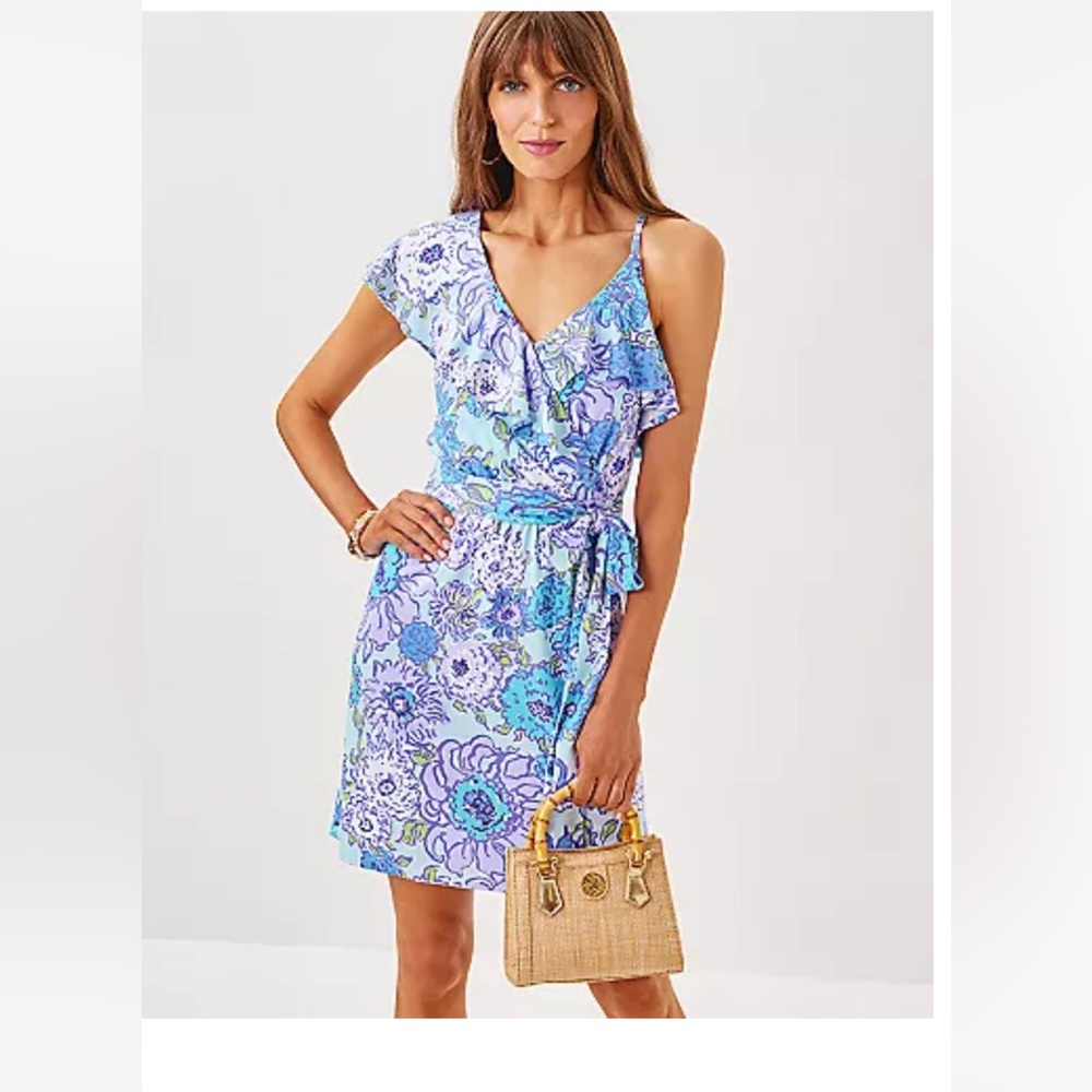 Lilly Pulitzer Floral One-Shoulder Dress